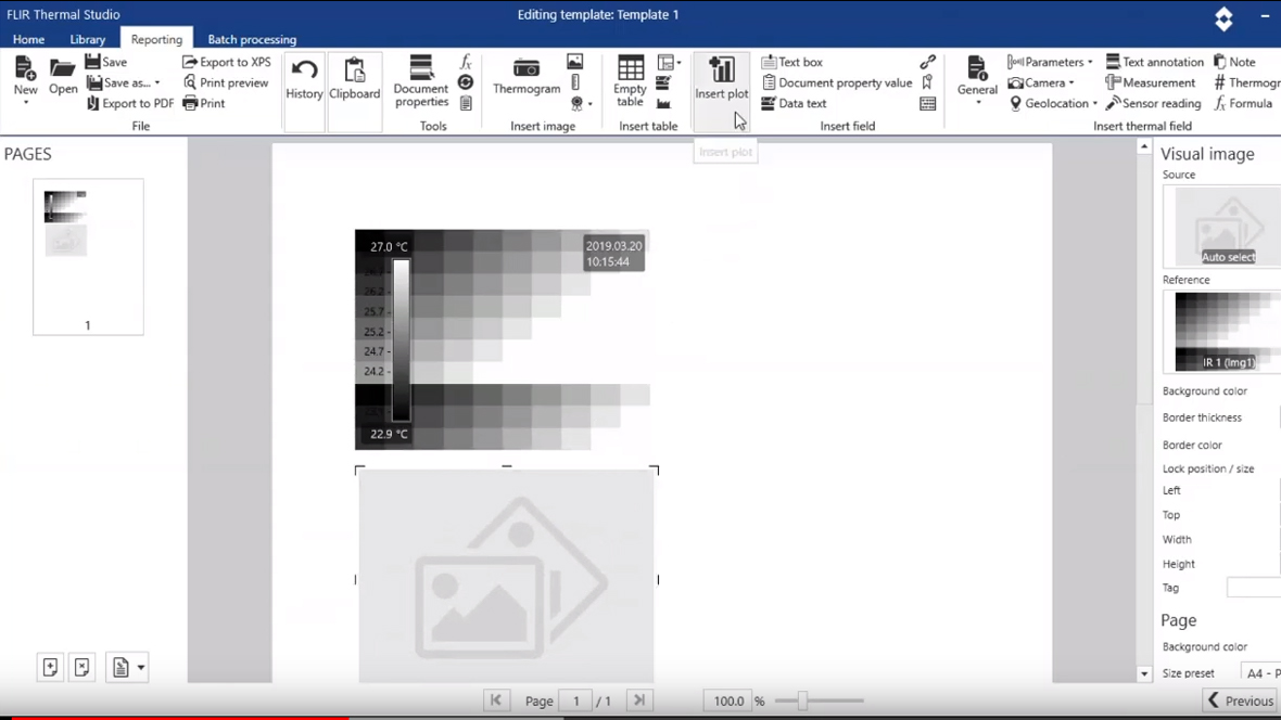 FLIR Thermal Studio - Create A New Template